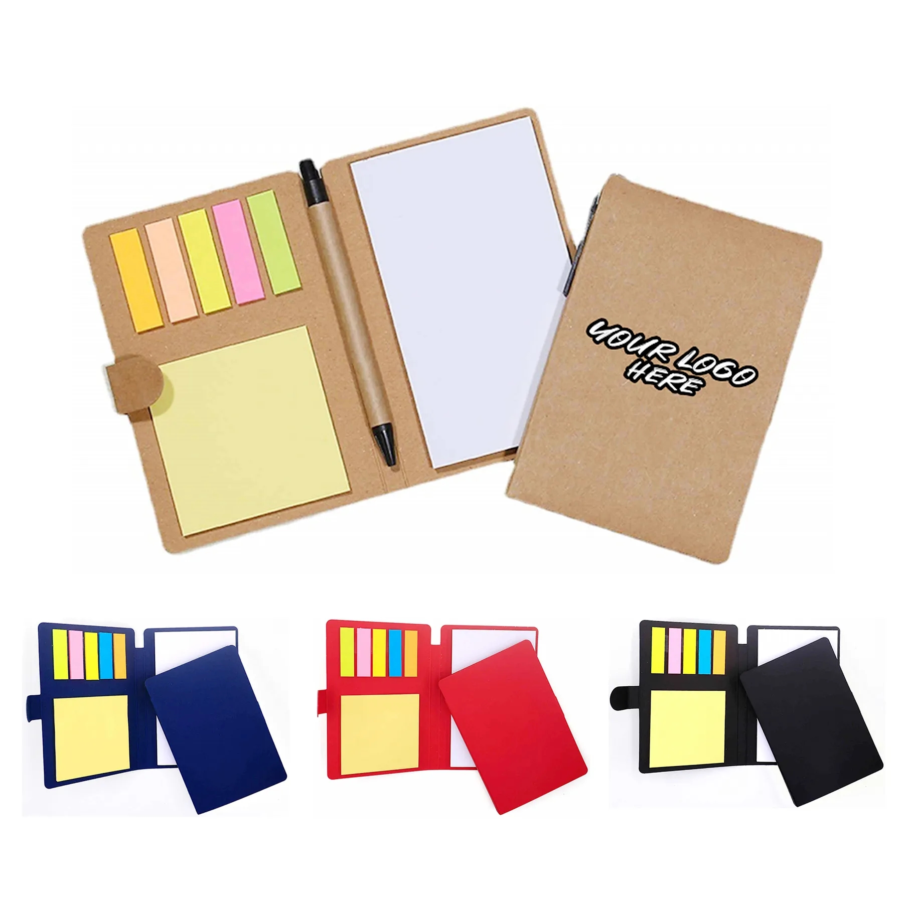 Self-Stick Note Pad Card Sticky Notebook With A Pen 13