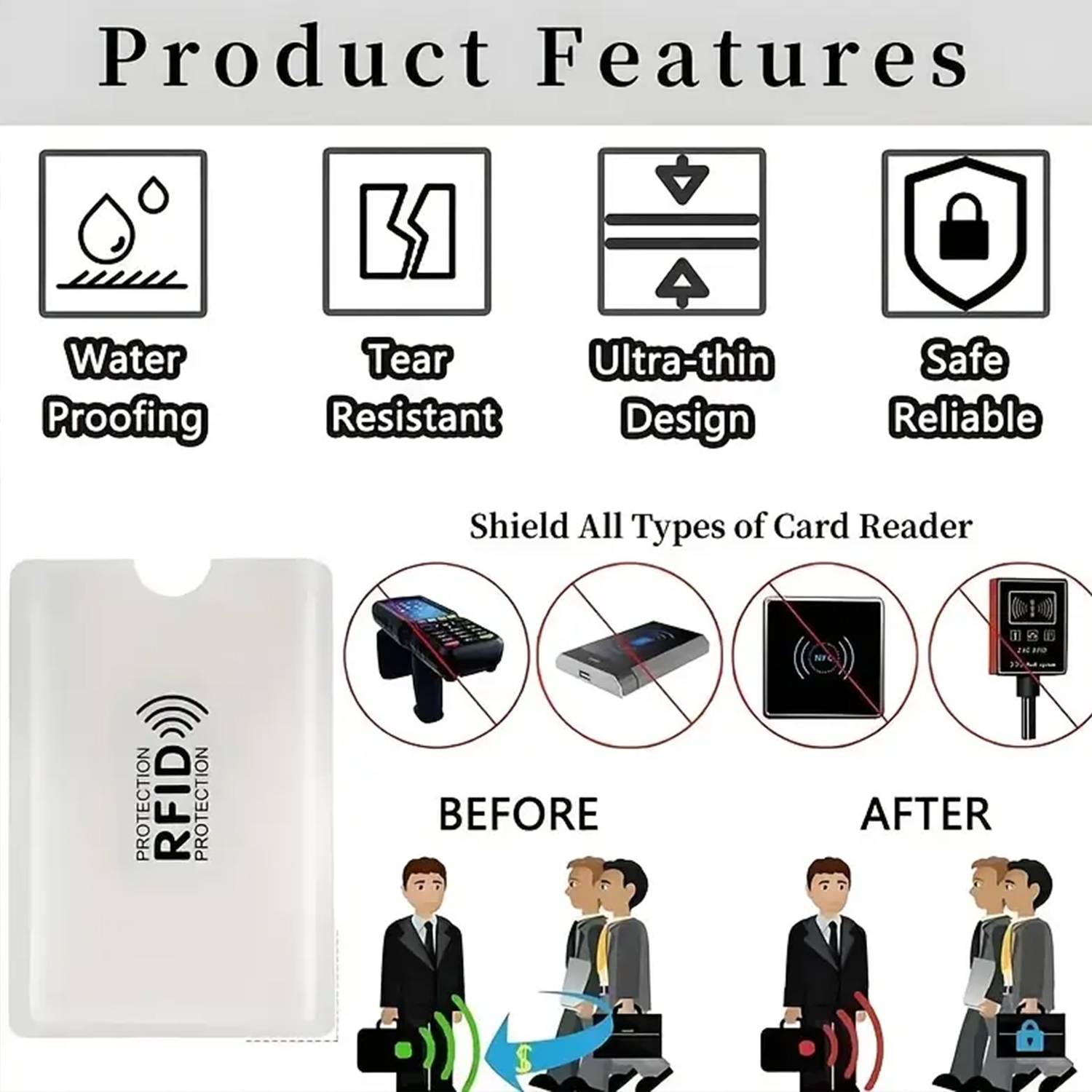 Anti-Theft RFID Blocking Card Sleeves 6
