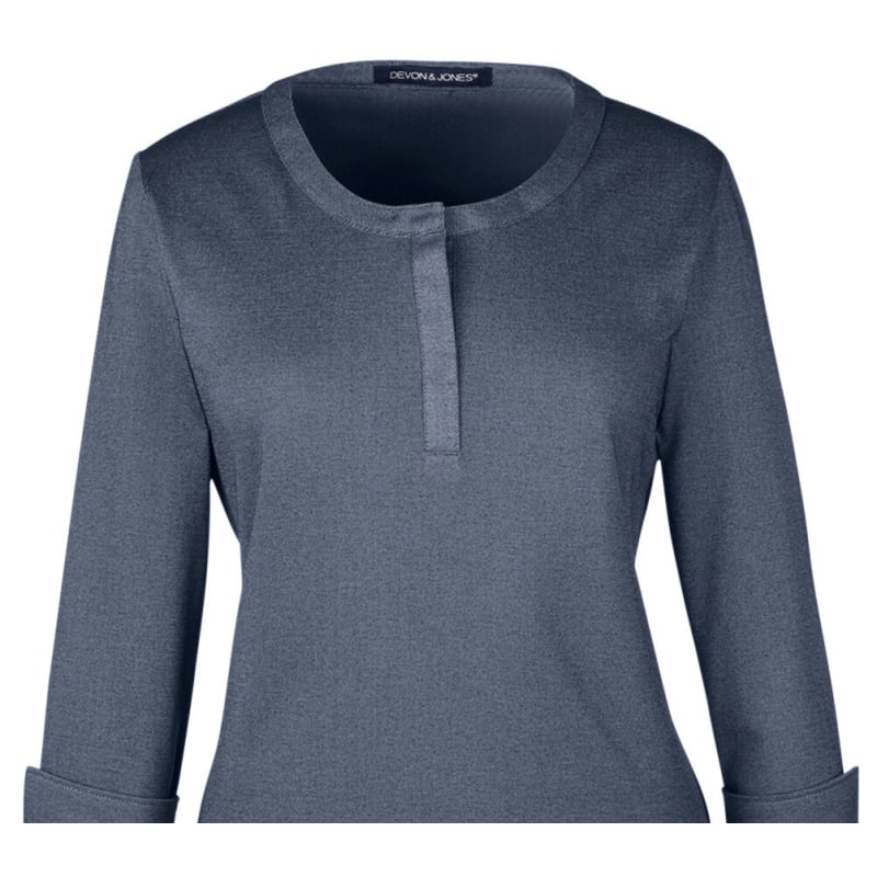 Devon & Jones Ladies' Central Cotton Blend Mélange Knit Top 2