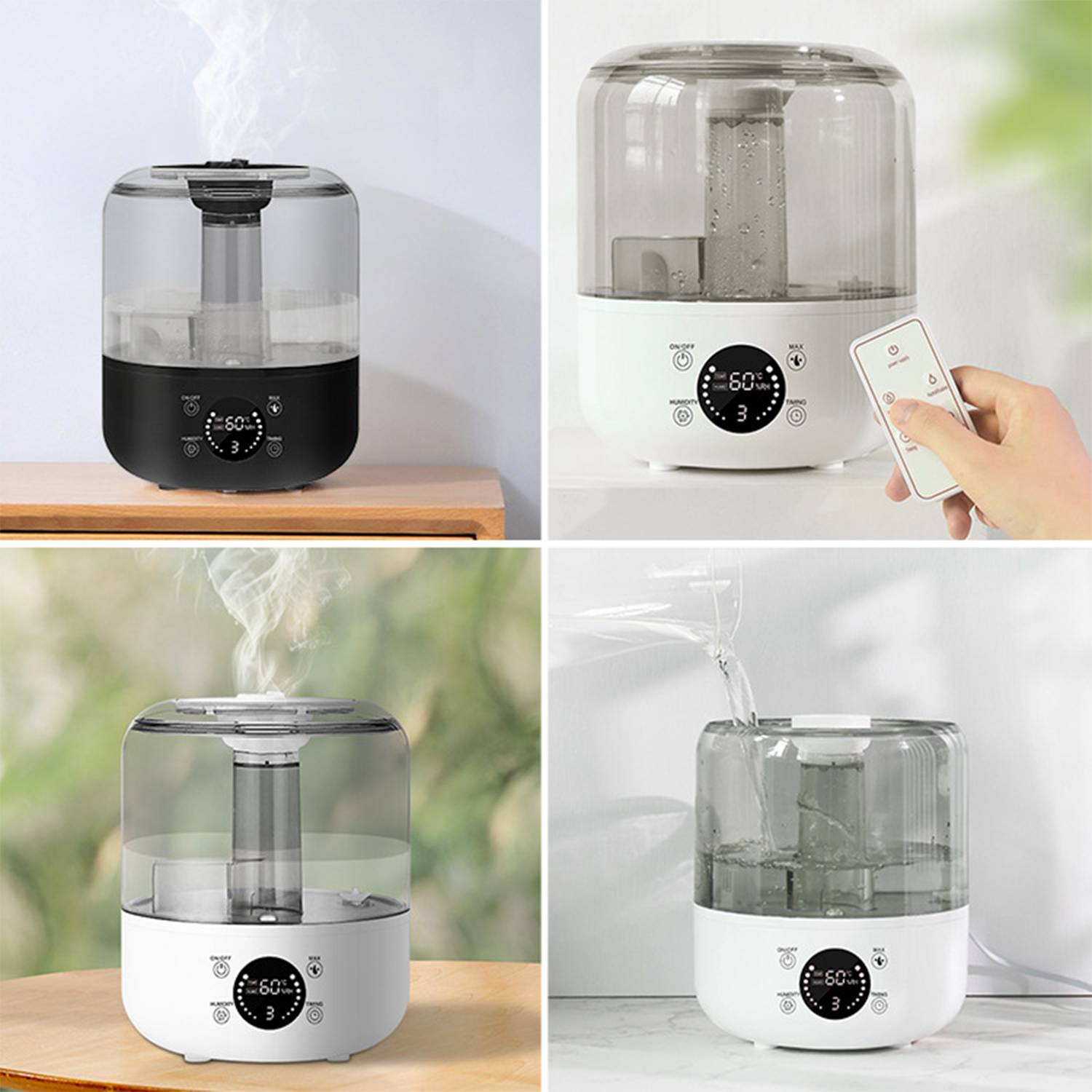 Plastic Humidifier Intelligent Remote Control Large Capacity 6