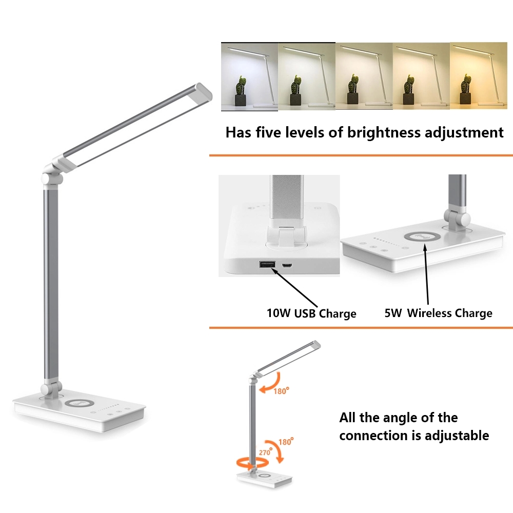 Desk Lamp with Wireless Charger 2