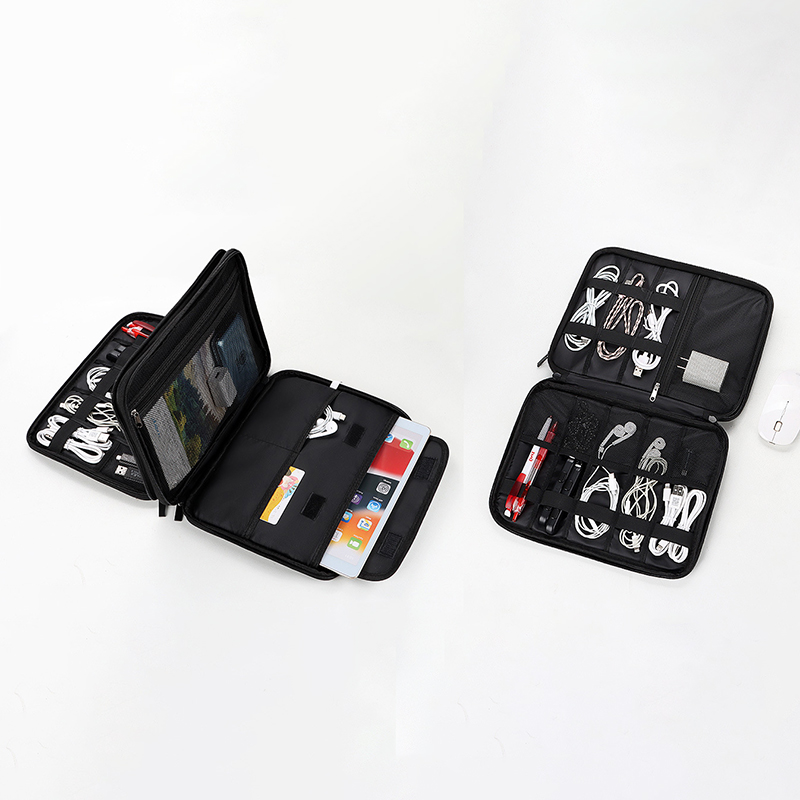 Waterproof Double-Layer Travel Cable Organizer Bag Electronic Accessories 10