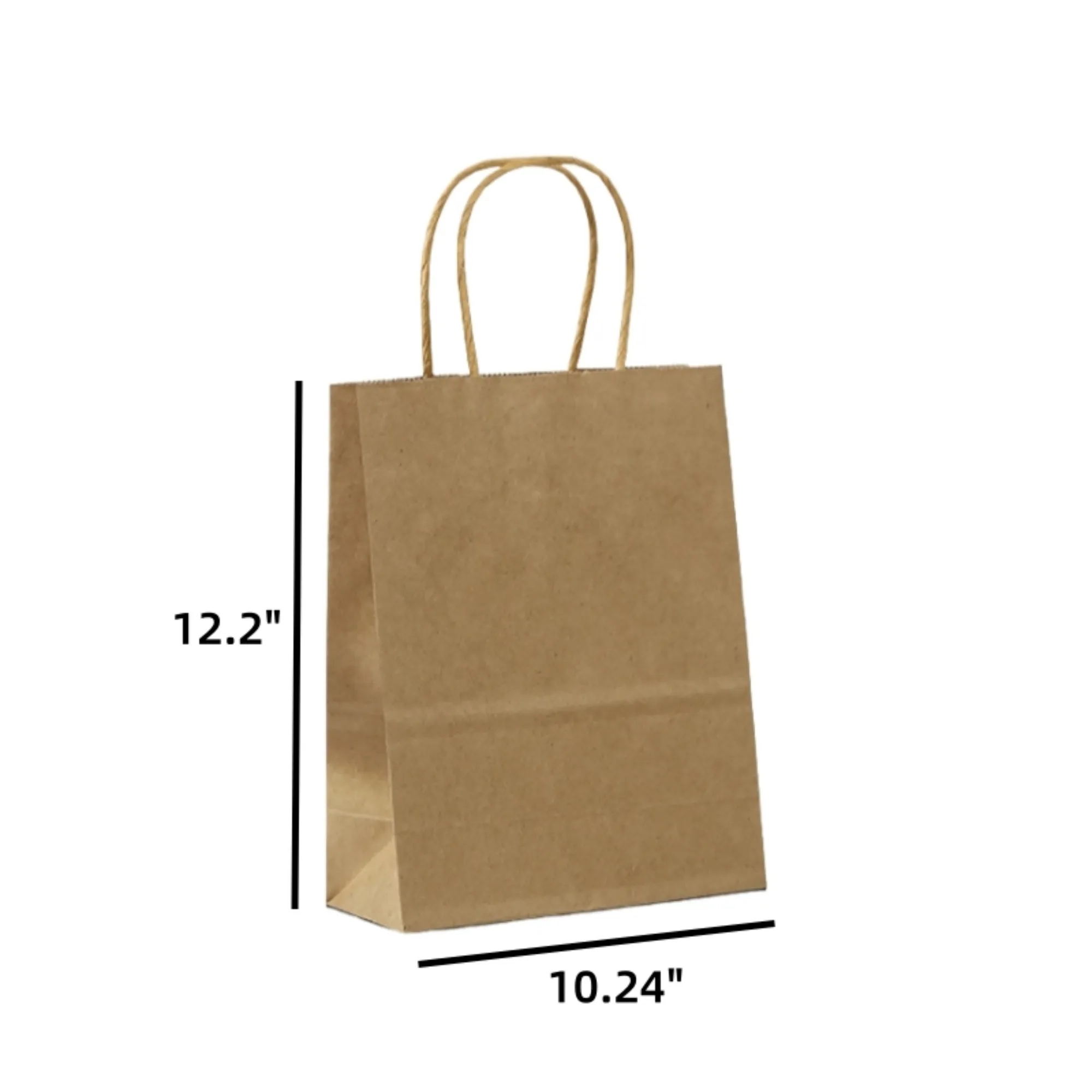 Eco Kraft Paper Tote Bag Handle Pouch 4