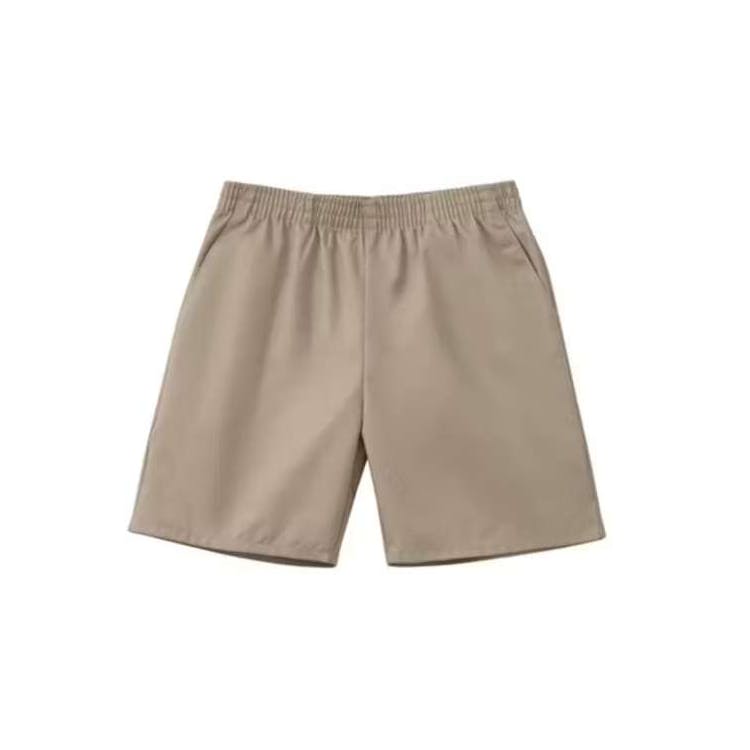 Unisex Pull-On Uniform Shorts - Size 7 Khaki 2