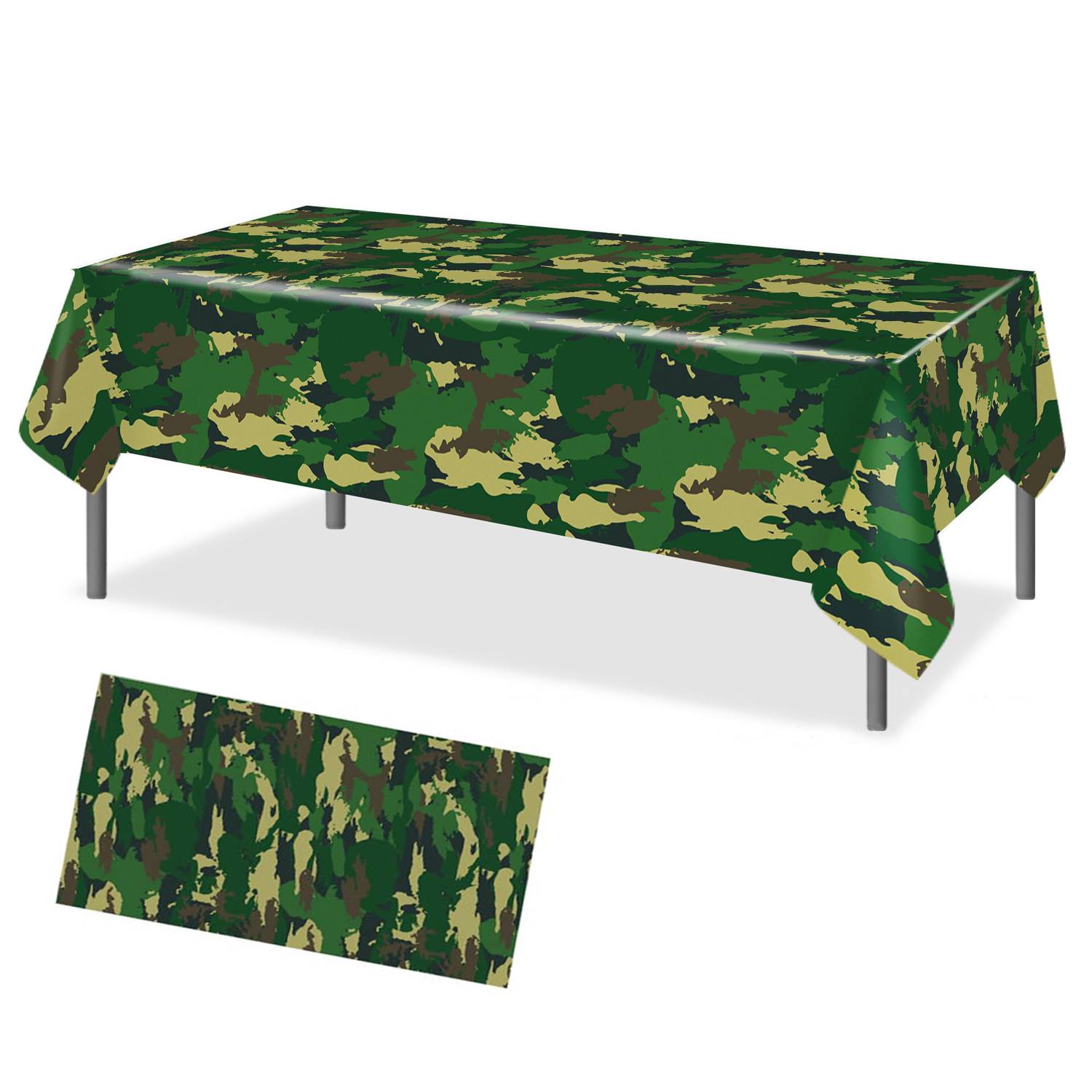 Disposable Outdoor Camouflage Plastic Tablecloth 5