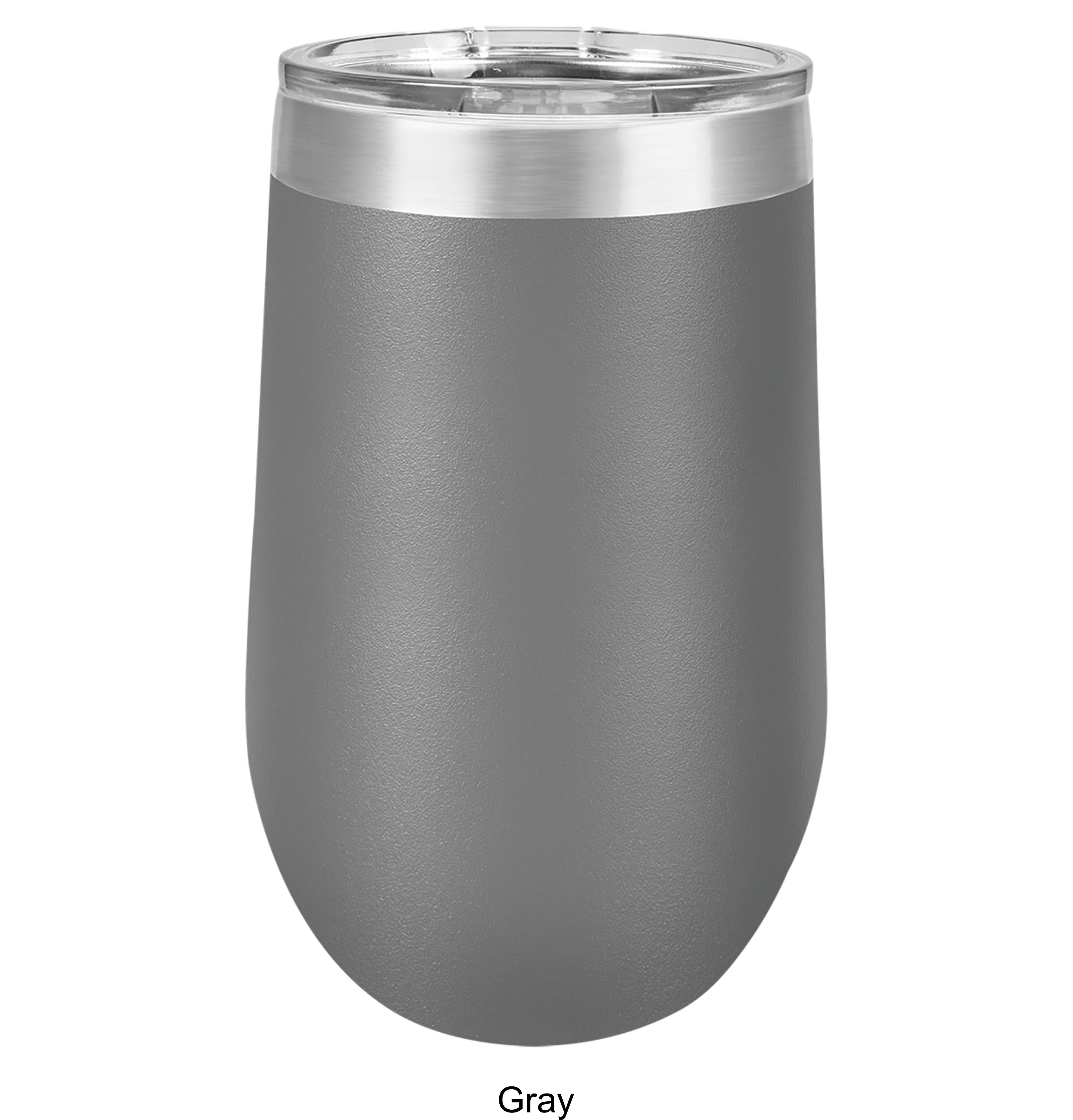 16 Oz. Polar Camel Stemless Wine Glass w/Lid Stainless Steel 16
