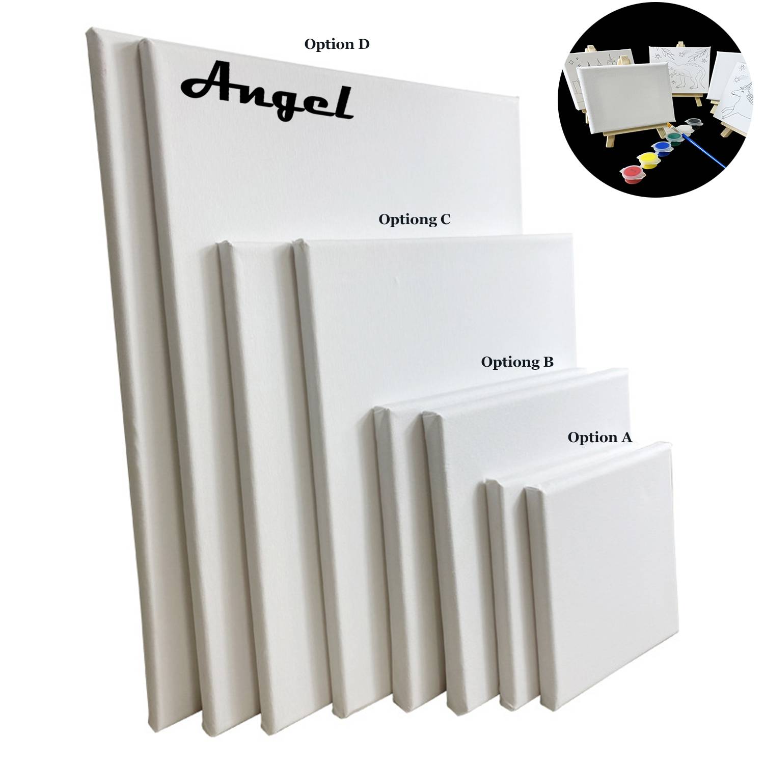 Cotton Linen Acrylic DIY Art Canvas Board 7