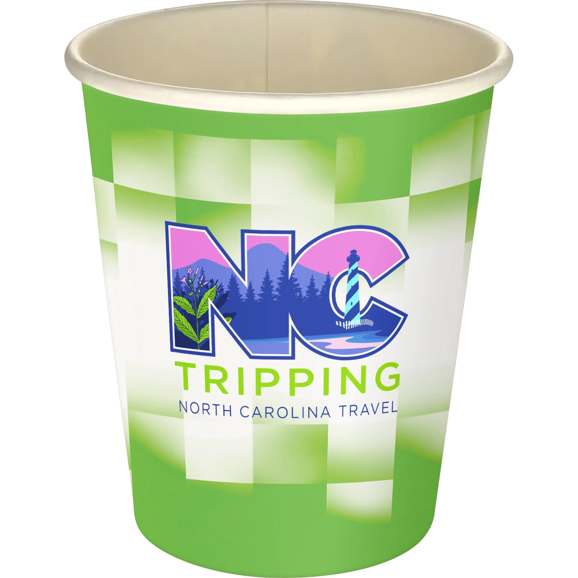 5 oz Full Color Shaded Checkers Paper Cup 2