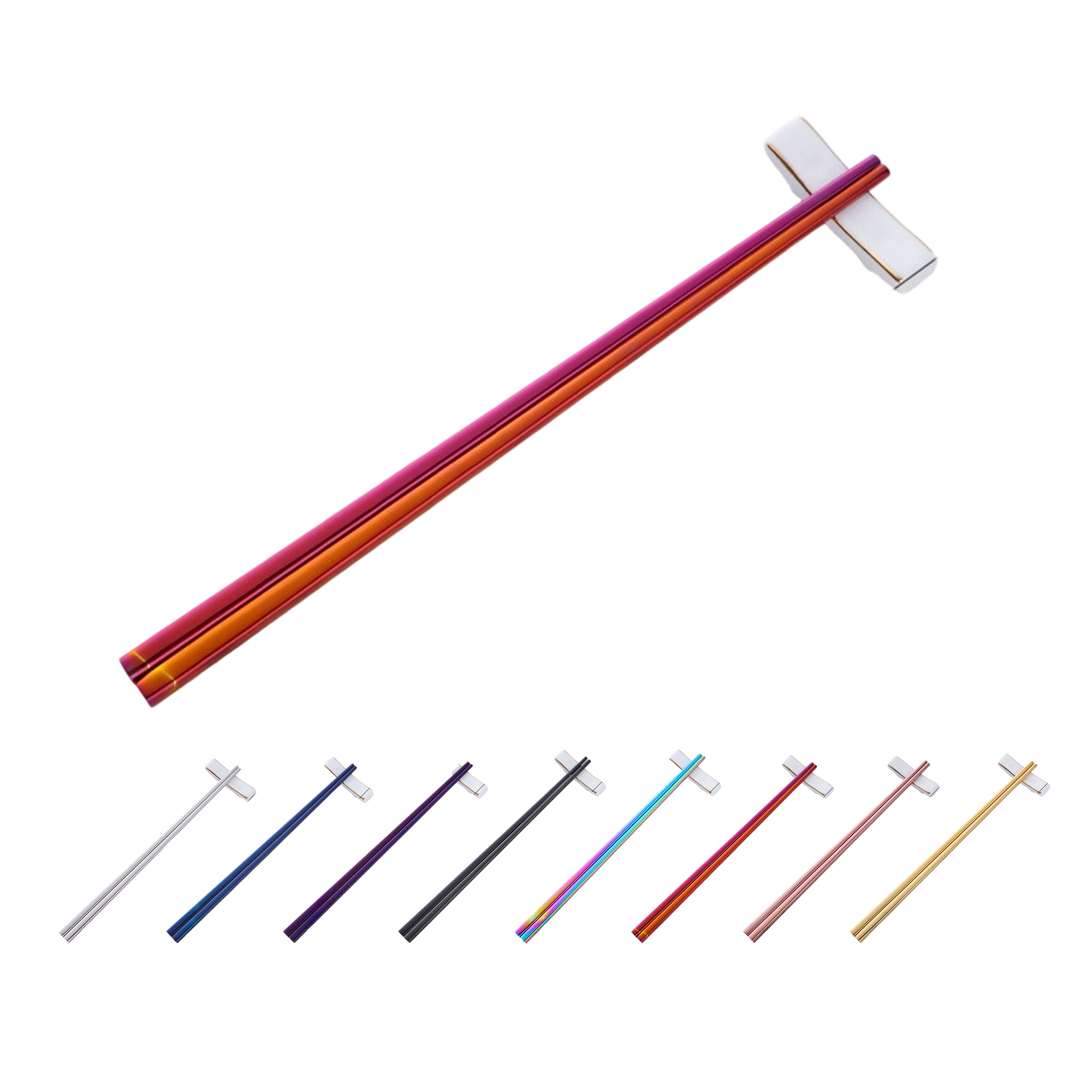 304 Stainless Steel Reusable Chopsticks Slip Resistant 8.86" 5