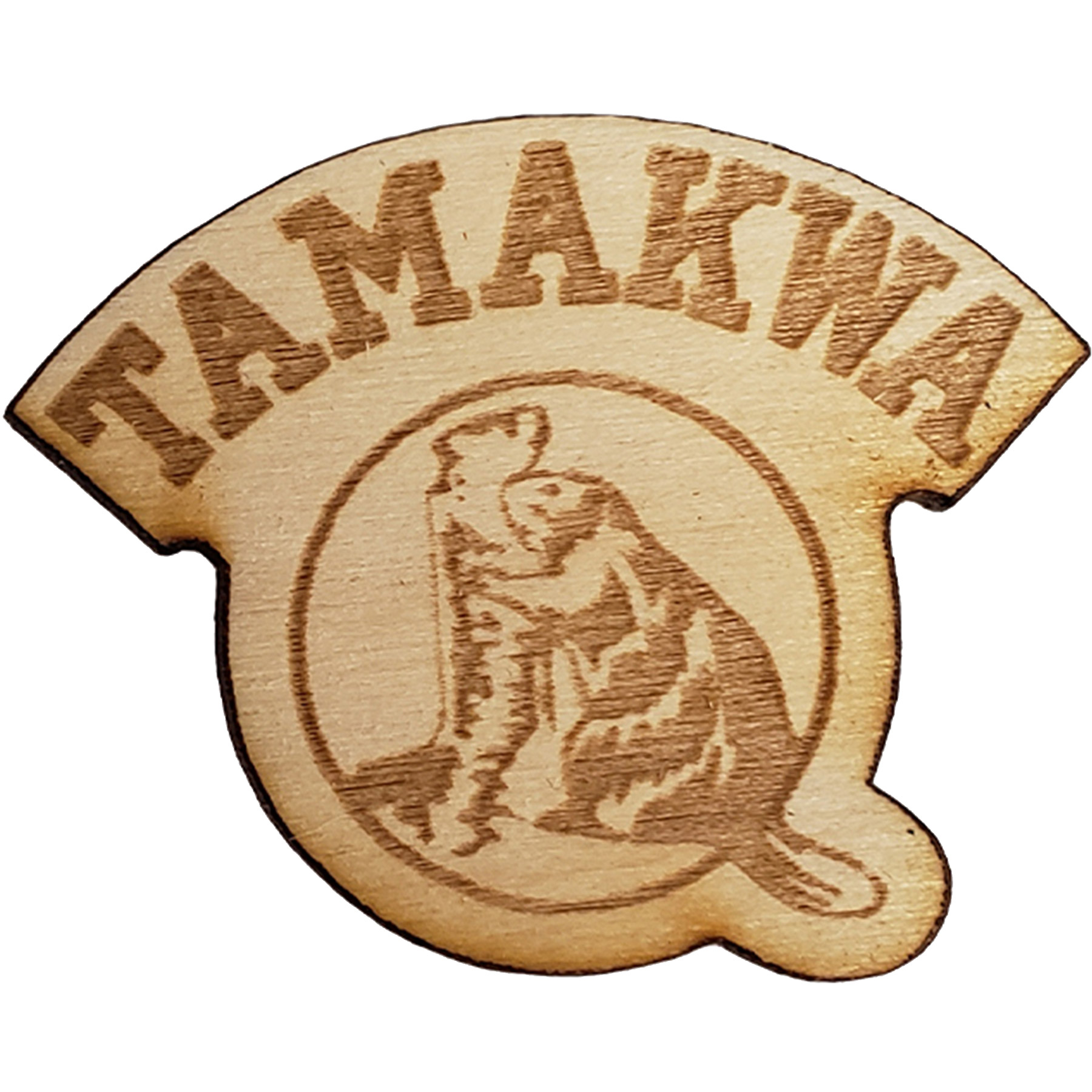Wood Lapel Pins: 1 1/4" W x 1 1/4" H 3