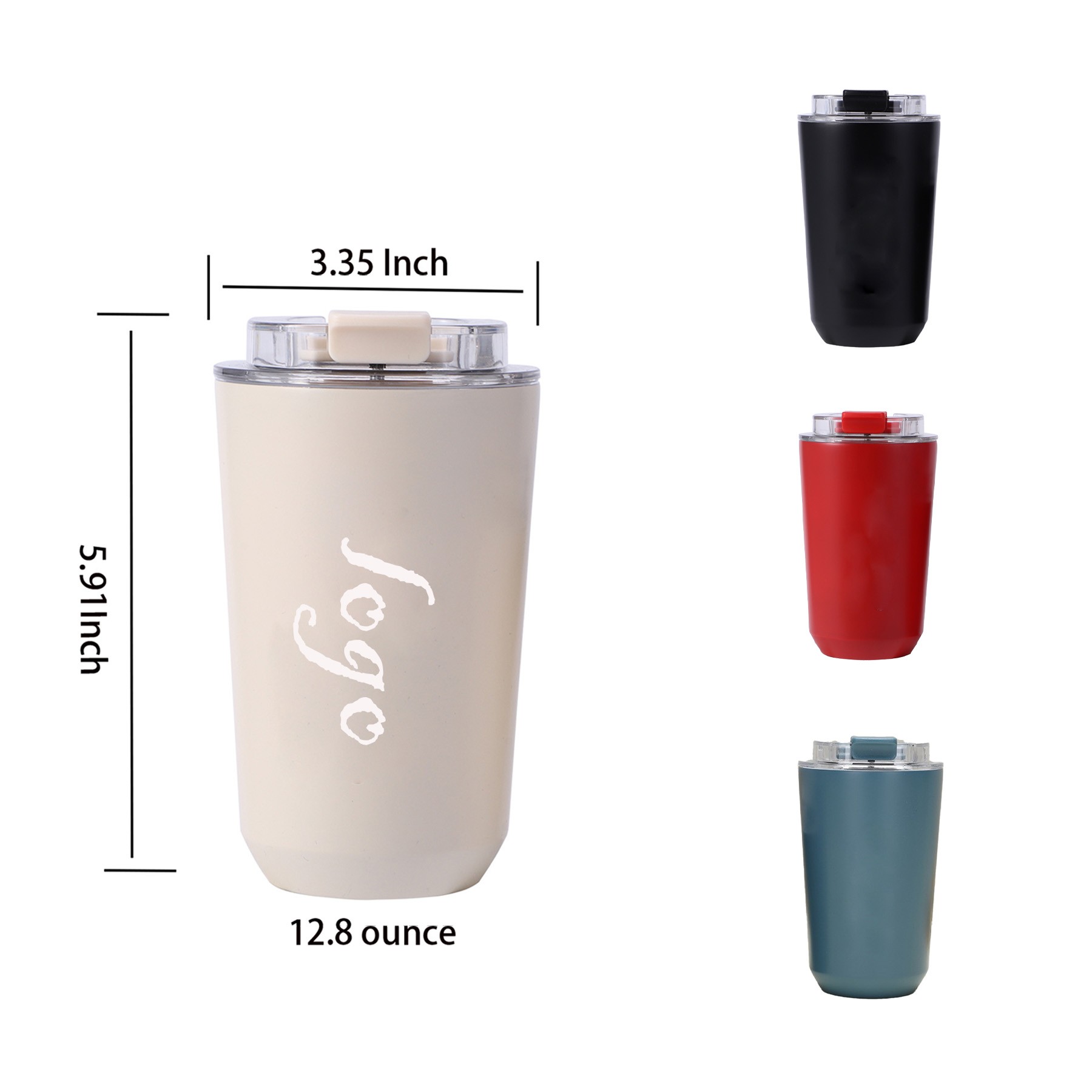 12.8Oz Stainless Steel Insulated Coffee Cup