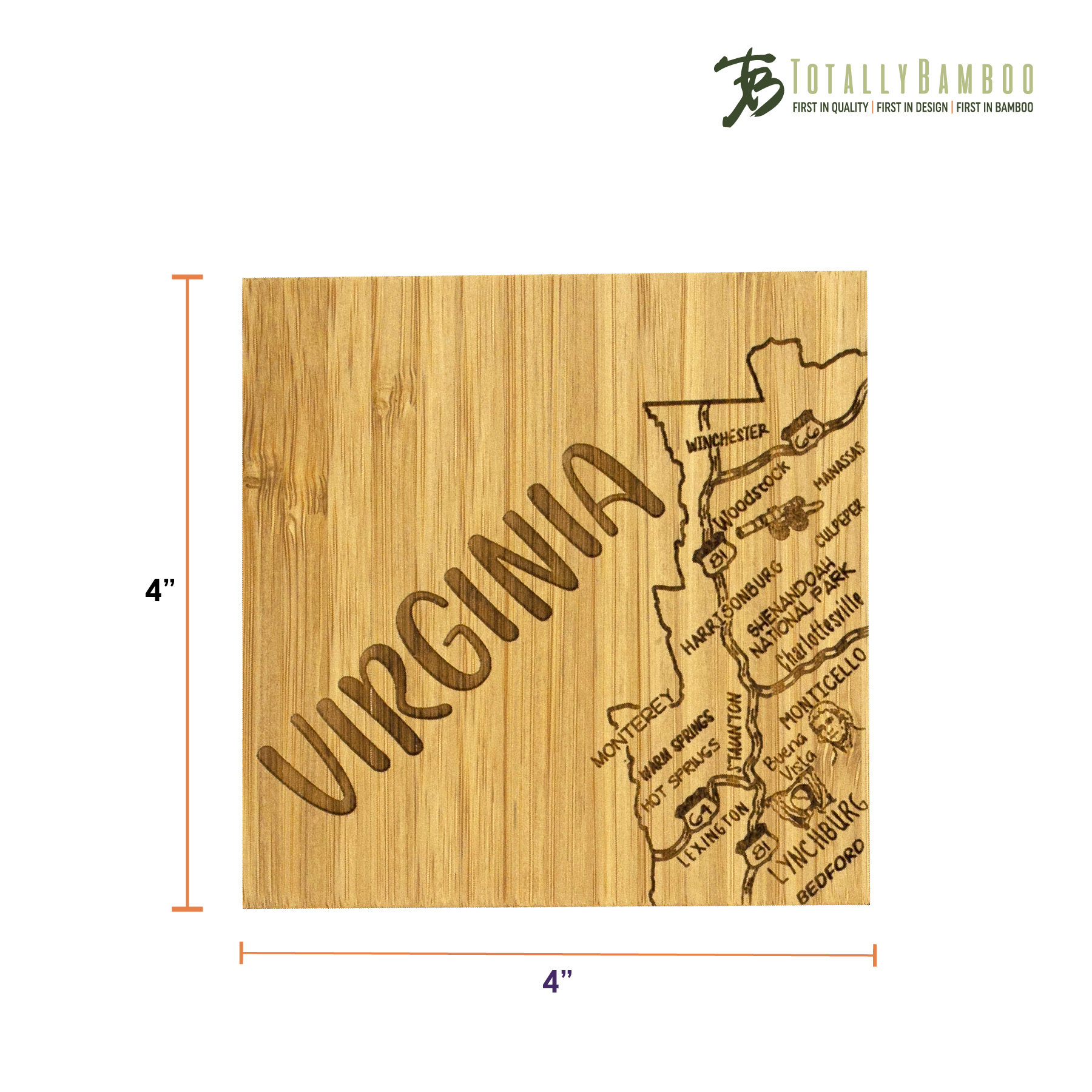 Virginia Puzzle Coaster Set 12
