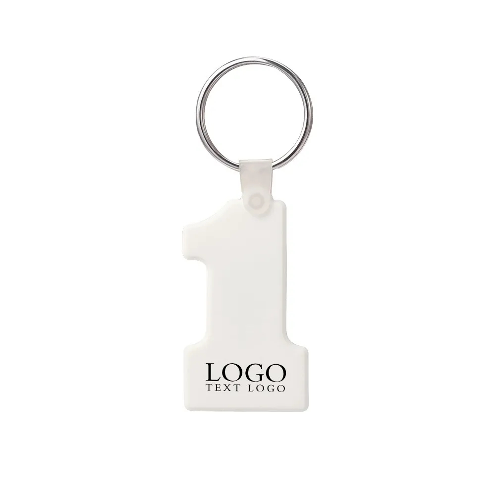 Number One-Shaped Soft Silicone Keychain 9