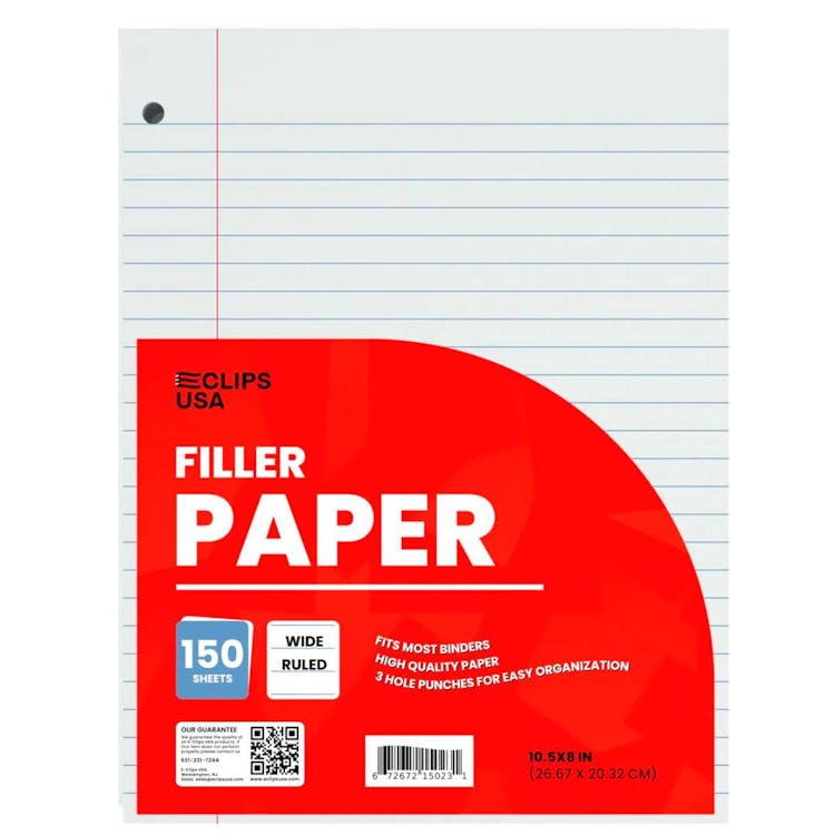 Filler Paper - Wide Ruled 150 Sheet Count 1