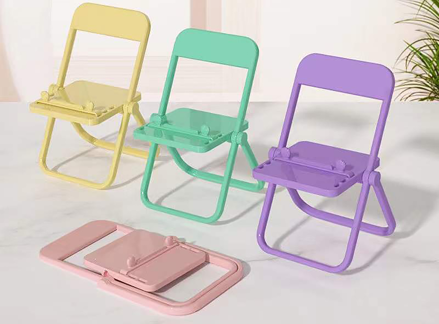 Mini Foldable Chair Phone Holder 14