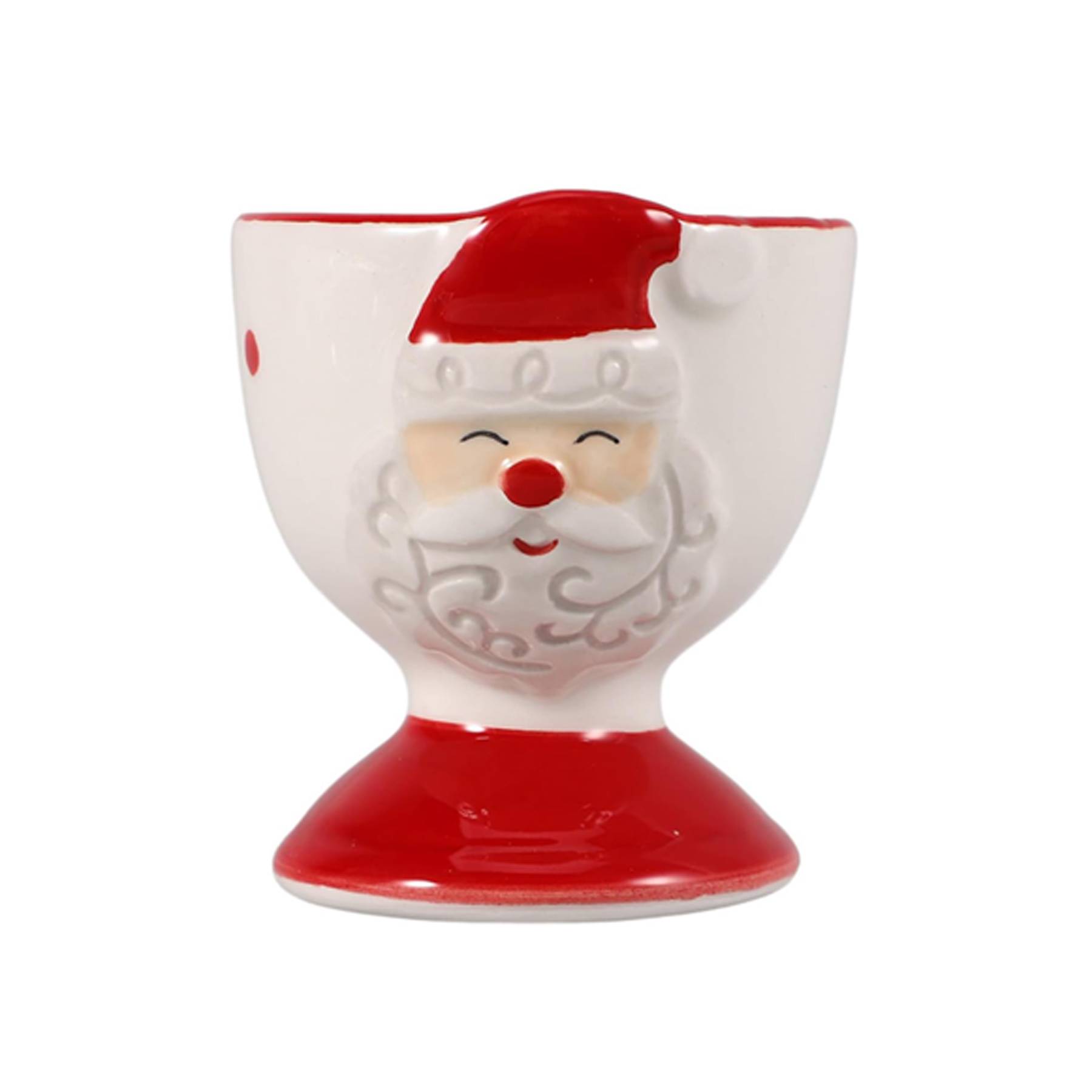 0.7oz Ceramic Santa Egg cup 3