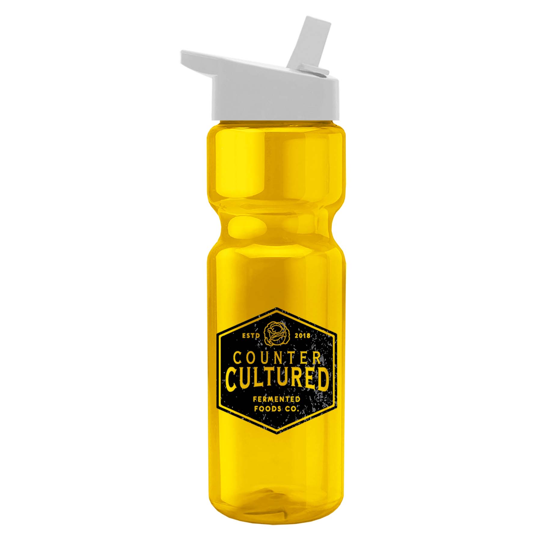 Champion - 28 oz. Transparent Bottle with Flip Straw Lid 10