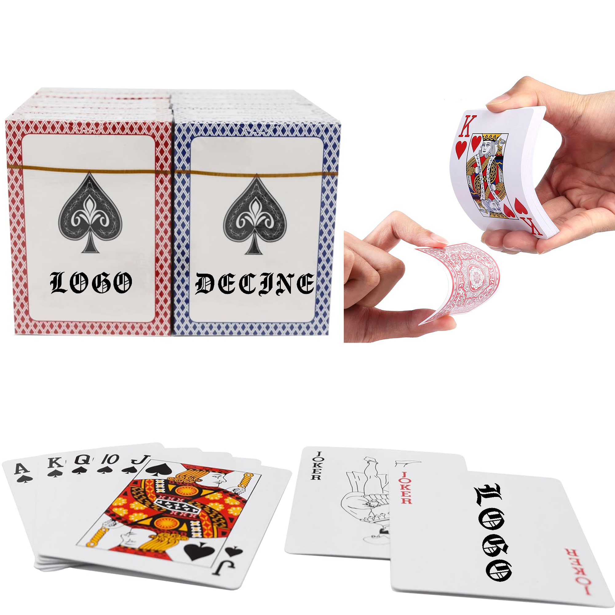 Custom Coated Playing Cards 320 GSM Poker Size 3