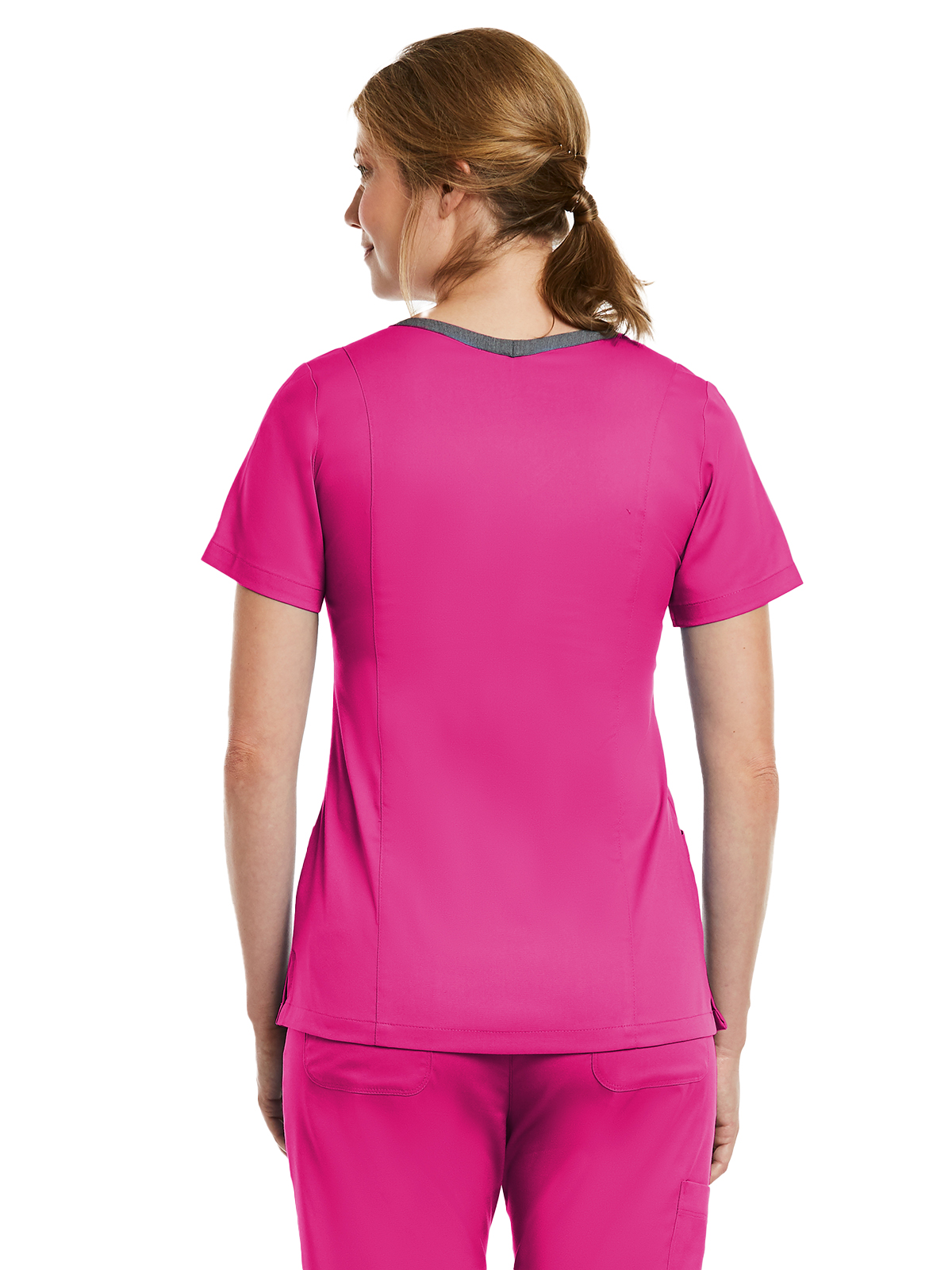 Maevn - Matrix - Women's Three-Pocket Heather Neck Band Top 8