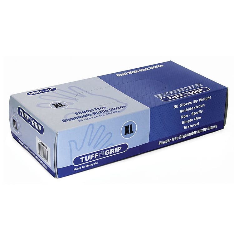 Nitrile Powder Gloves - Blue XL 2