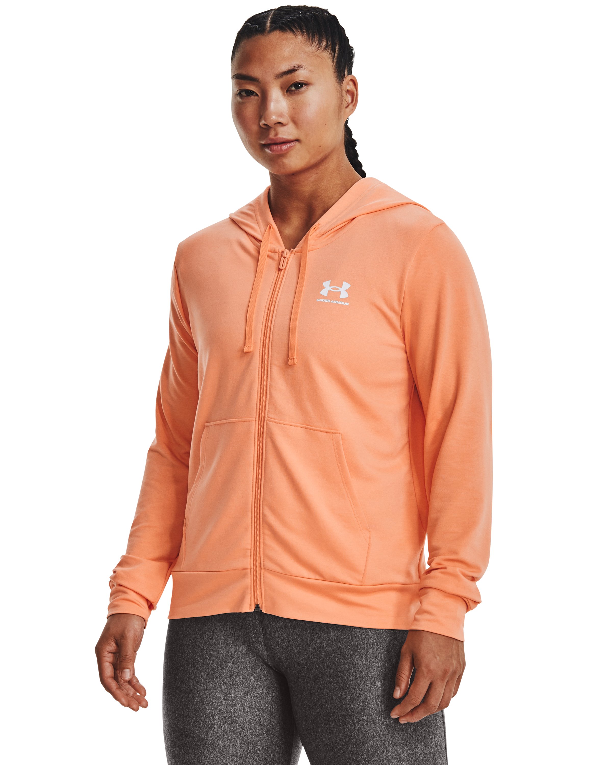 UA Rival Terry Women's Full-Zip Hoodie, custom hoodie or sweatshirt with logo imprint 6