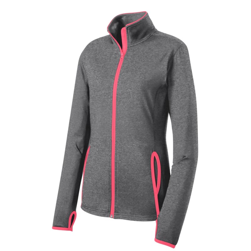 Sport-Tek Women's Sport-Wick Stretch Contrast Full-Zip Jacket. 7