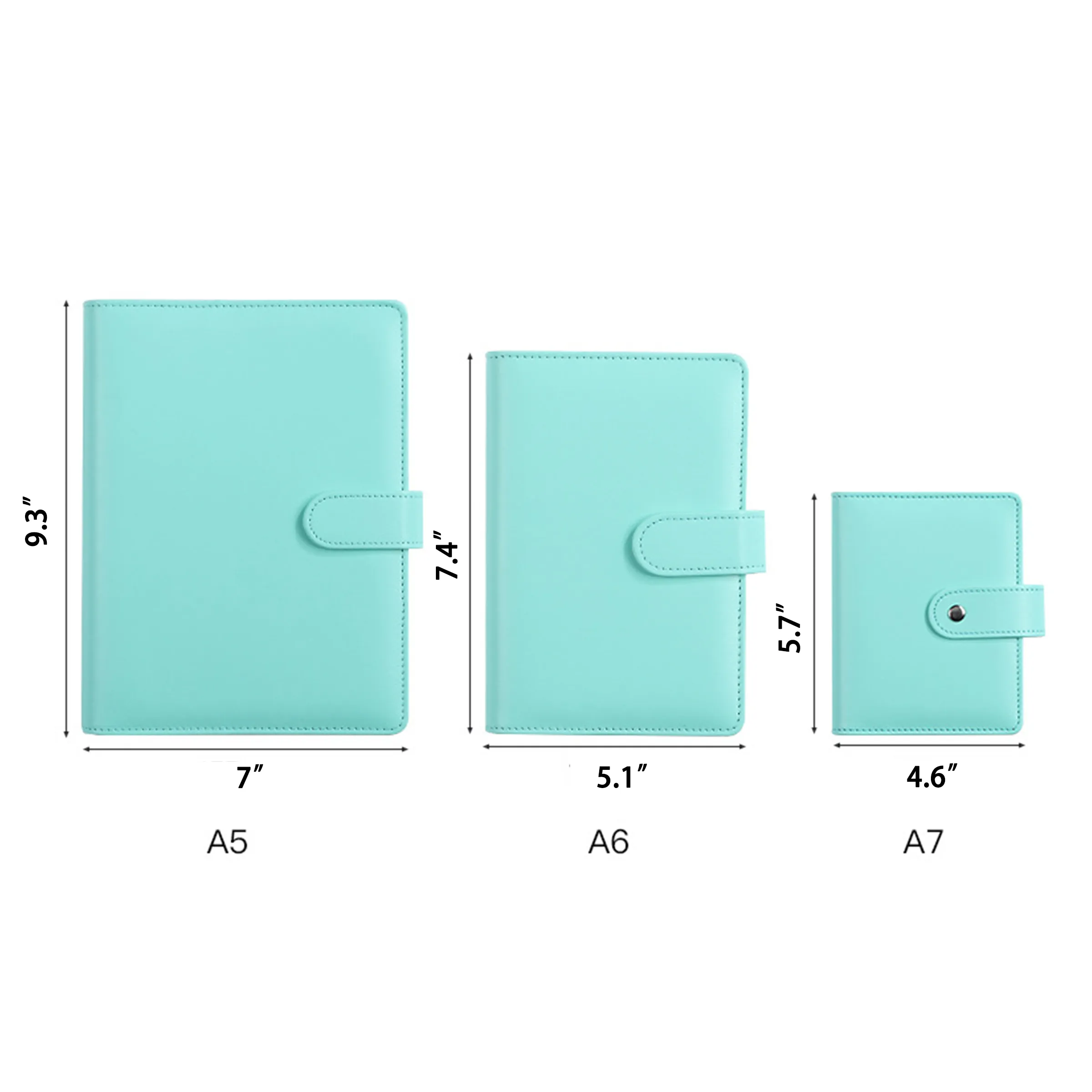 A5/A6/A7 PU Leather Notebook With Magnetic Buckle Closure 2
