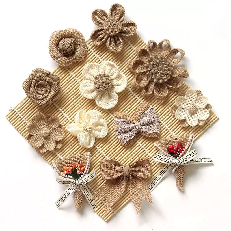 Burlap Craft Flowers 2