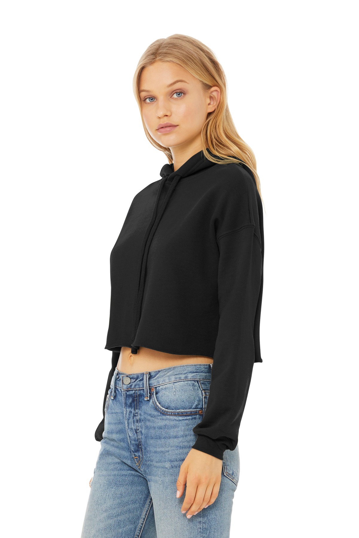 BELLA+CANVAS Women's Sponge Fleece Cropped Fleece Hoodie. BC7502 5