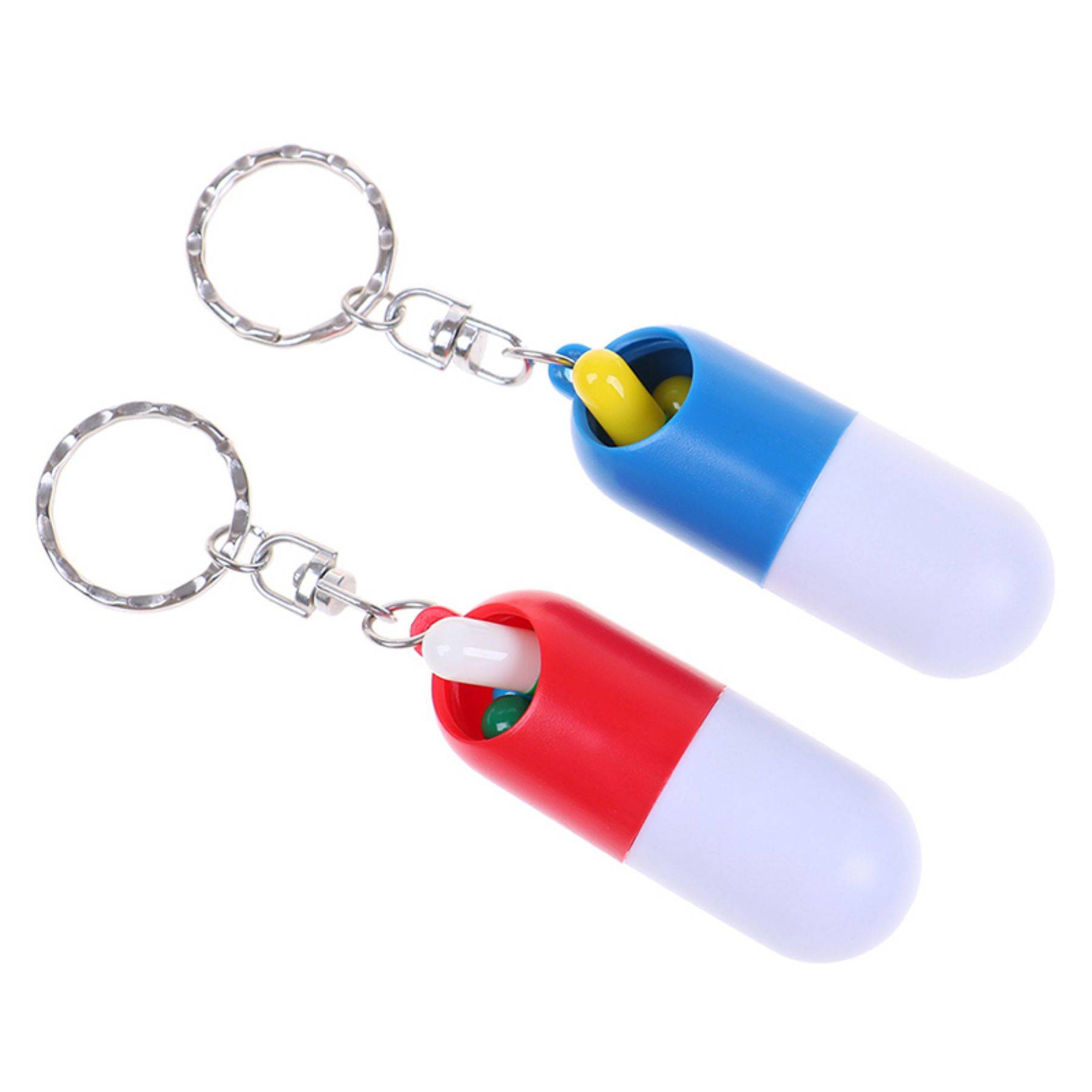 Portable Mini Pill Box Keychain 6