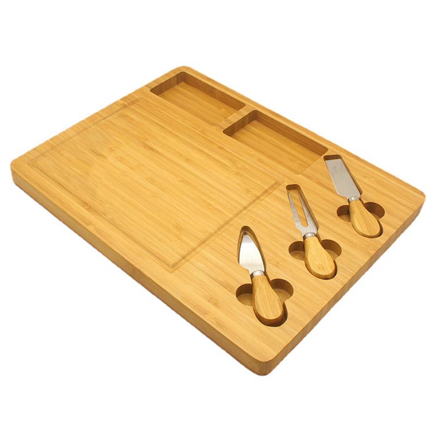 Bamboo Square Cheese Board Set 3
