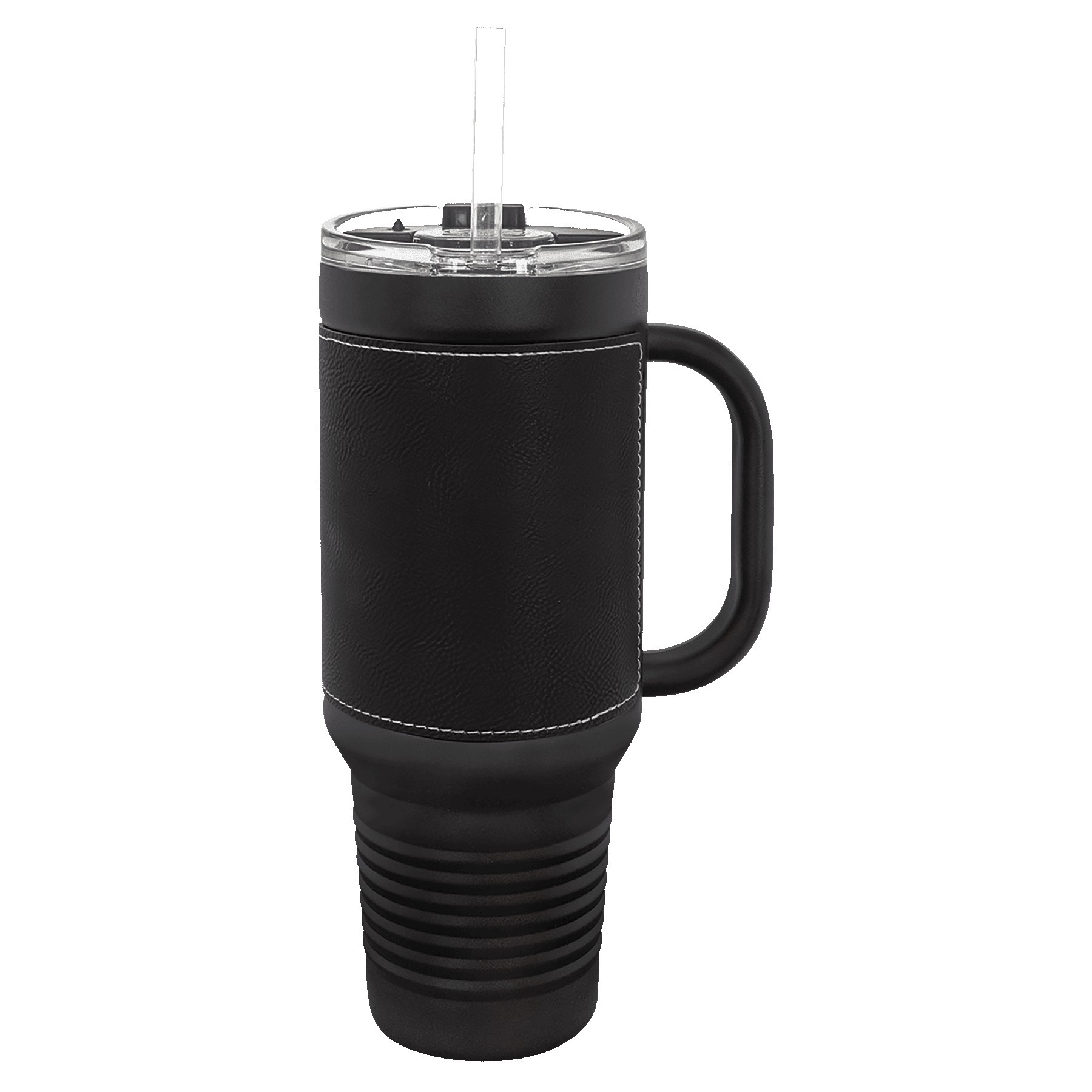 Polar Camel 40oz Black Stainless Steel & Leatherette Travel Mug 11