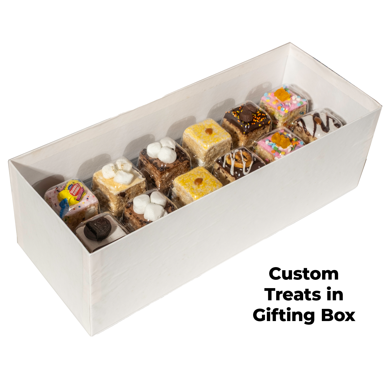 12 handmade crispy rice treats with custom fondant logos and choice of flavors 5