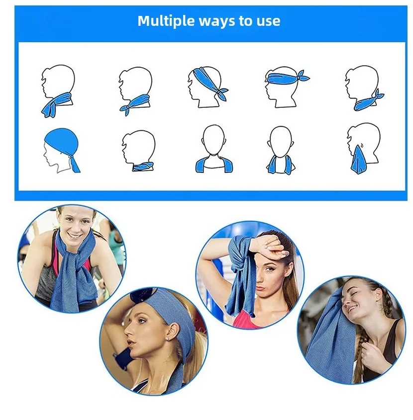 Instant Cooling Neck Wrap Towel for Hot Yoga & Workouts 2