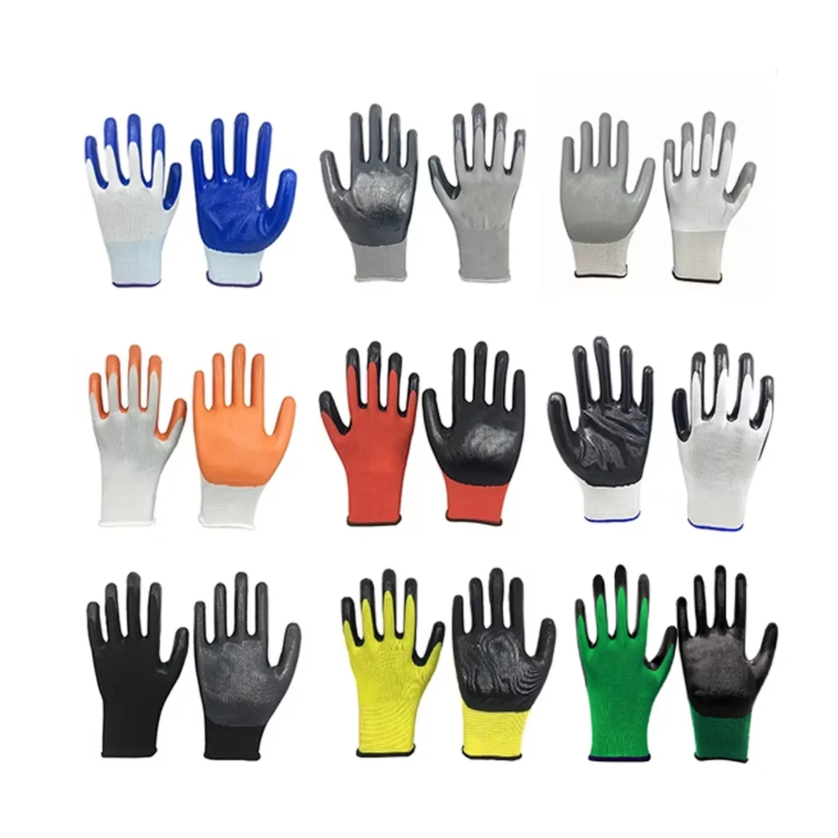 Construction Nitrile Coated Labor Protection Work Gloves 2