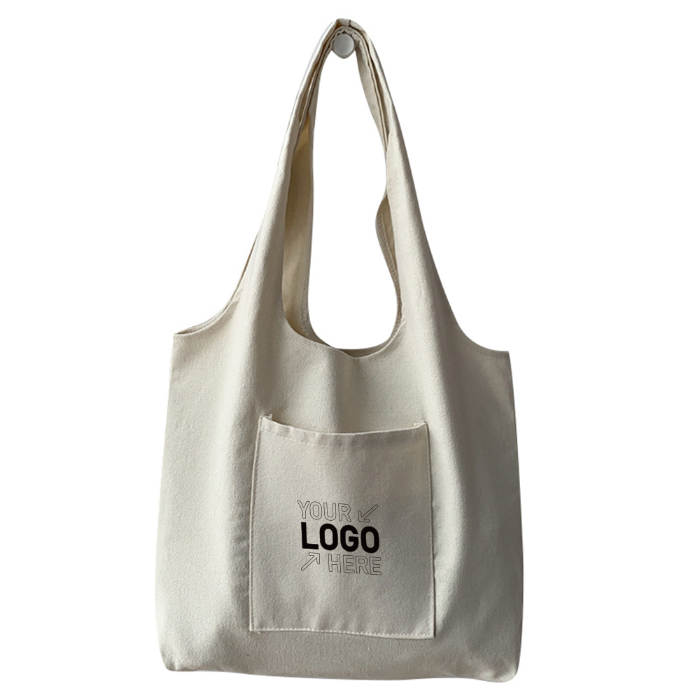 Front Pocket Canvas Bag, custom tote bag with logo imprint 2