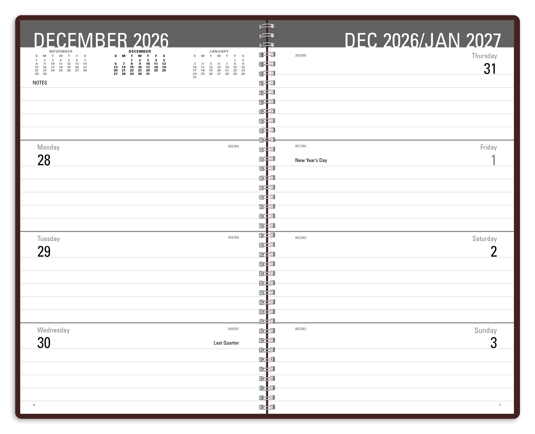 Triumph® Calendars Classic Weekly Desk Planner 114