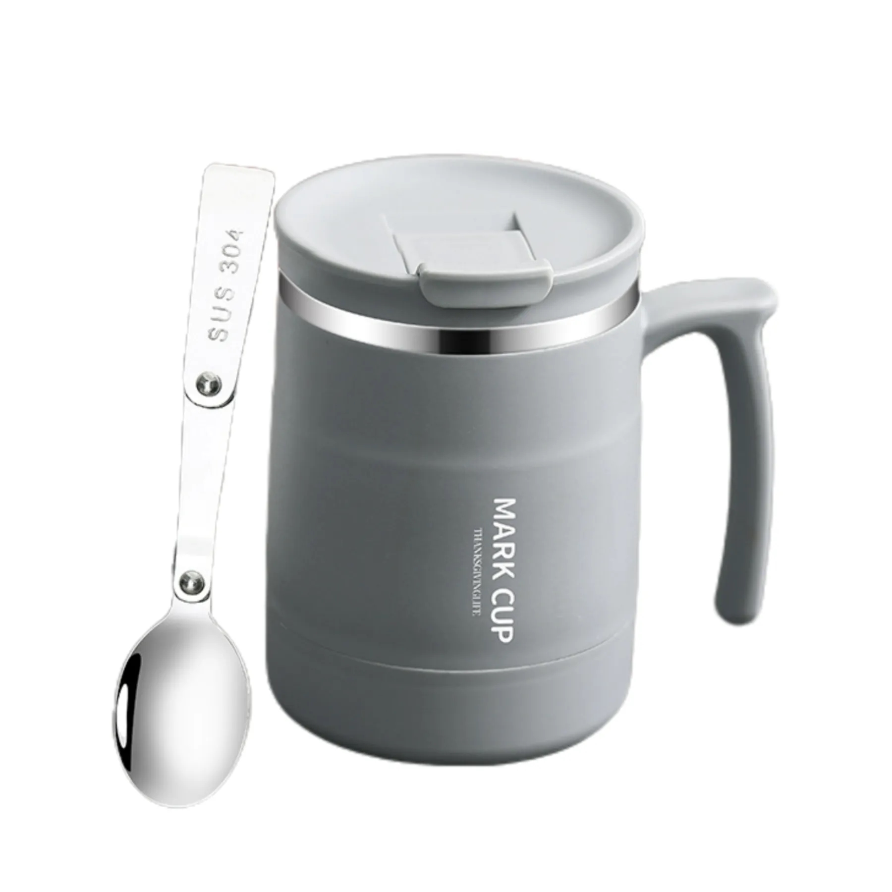17OZ Insulated Mug with Lid and Spoon 4