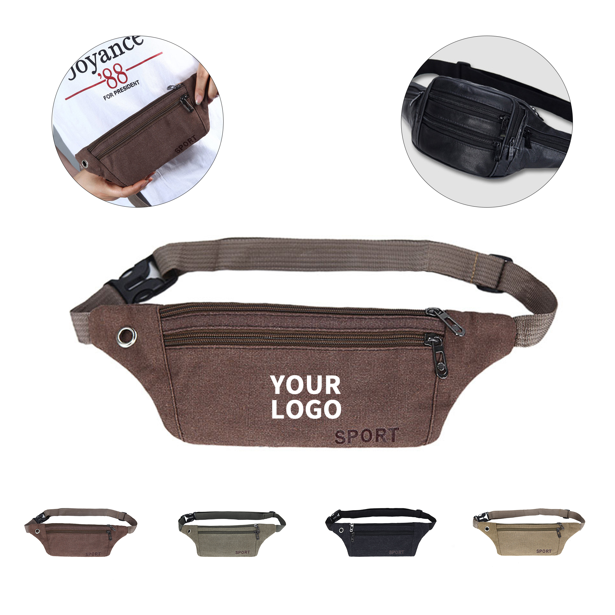 Oxford Fanny Pack 12.6 x 4.4" 2