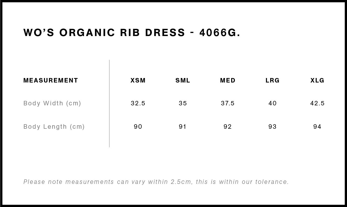 Wo's Organic Rib Dress | 4066G 7