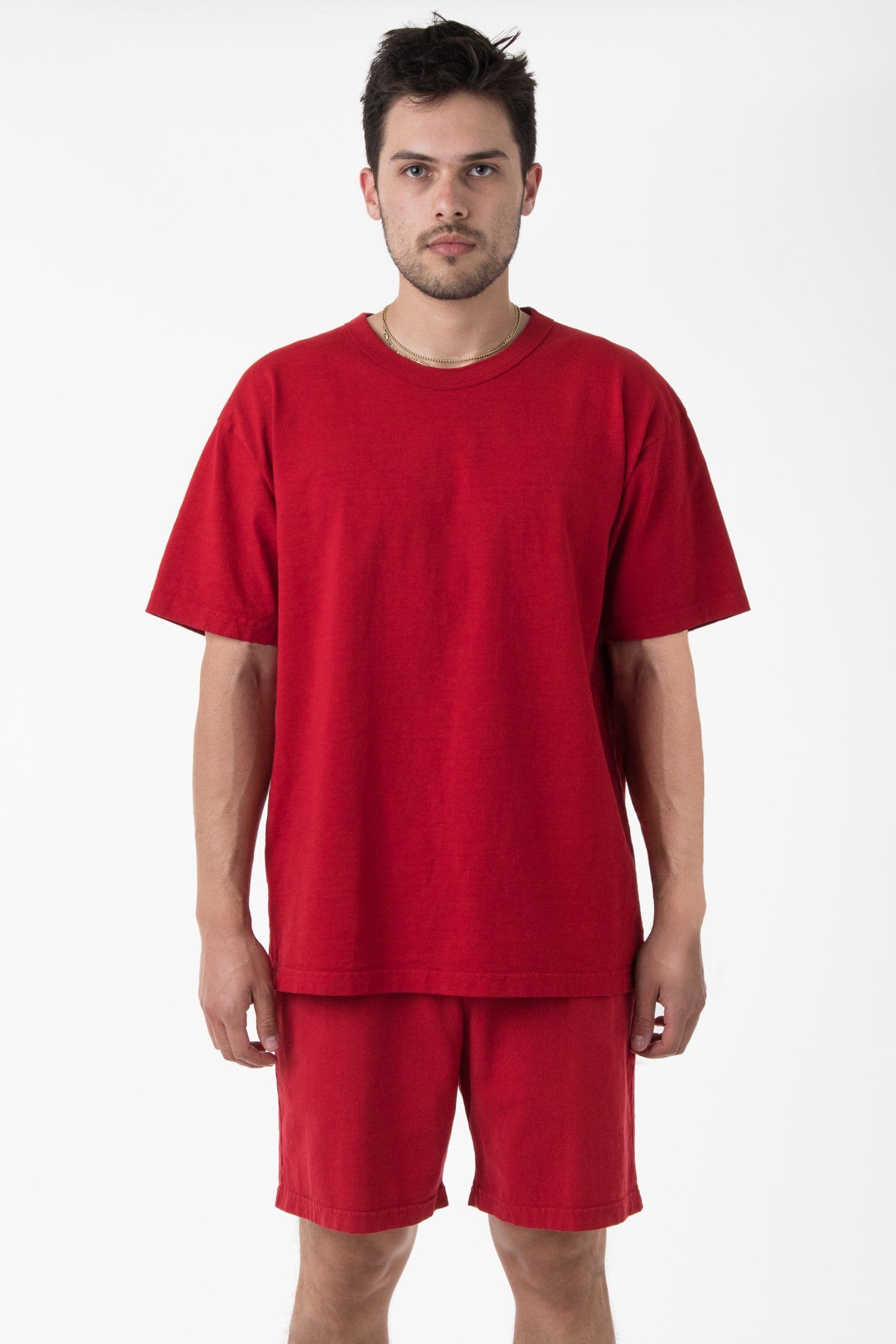 8.5 OZ HEAVY JERSEY GARMENT DYE T-SHIRT W BINDING 2