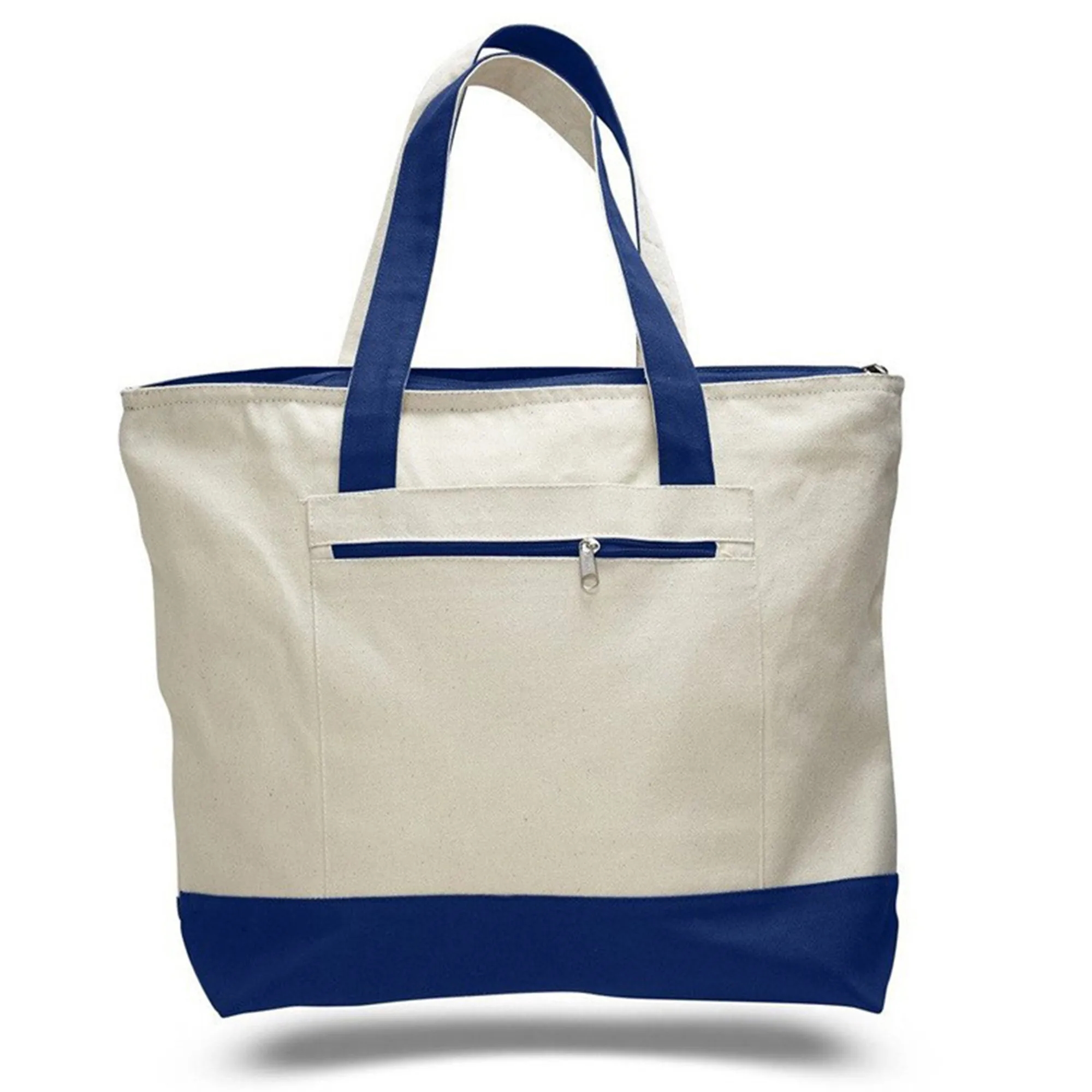 12 Oz Cotton Canvas Zipper Tote Bag 5