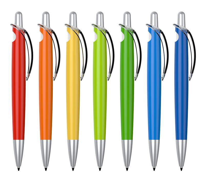 Plastic Pen with Transparent Clip 3