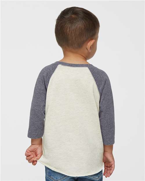 Toddler Baseball Fine Jersey Three-Quarter Sleeve Tee - 3330 47