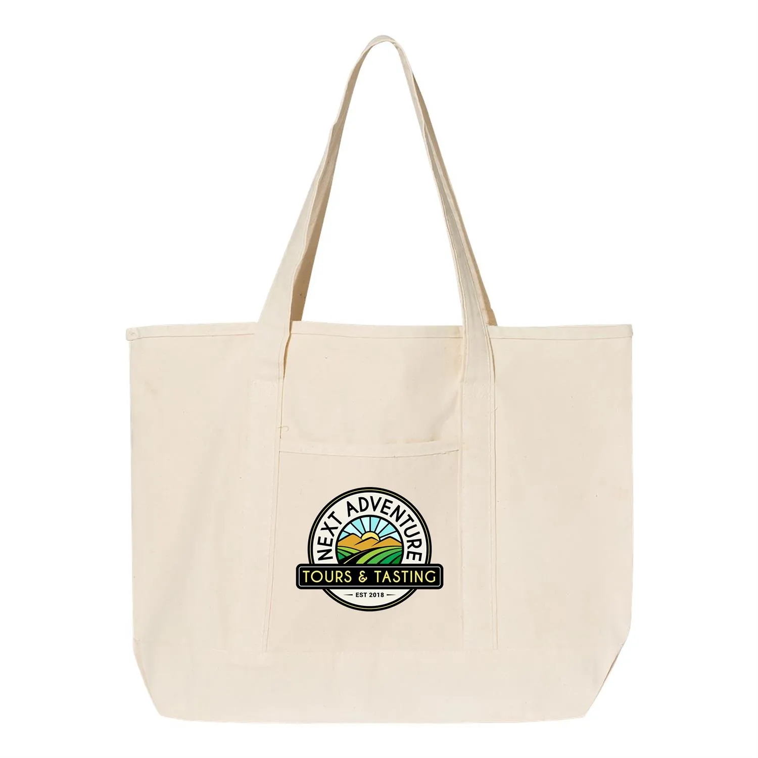 Q-Tees 34.6L Large Canvas Deluxe Tote