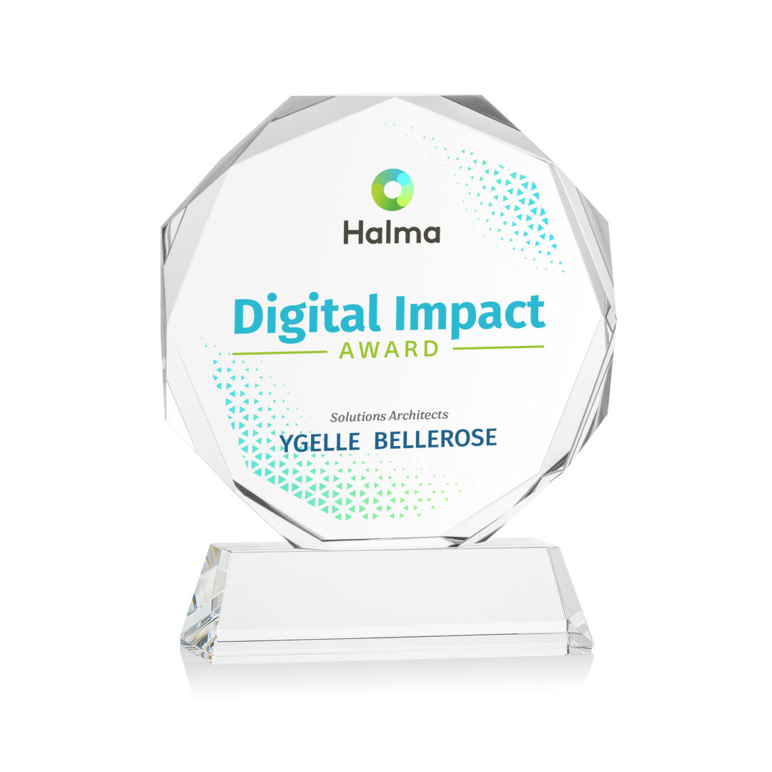 Acadian VividPrint™ Award on Newhaven Base - Clear