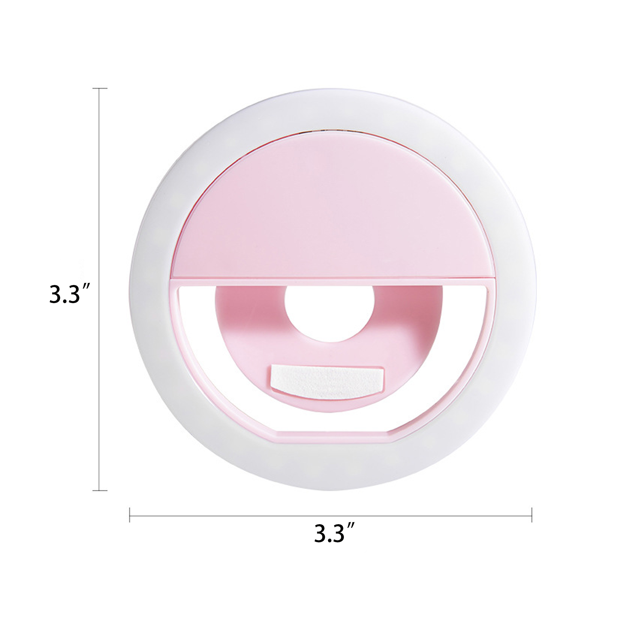 Selfie Round LED Ring Fill Light Recharging w/ Clip 2