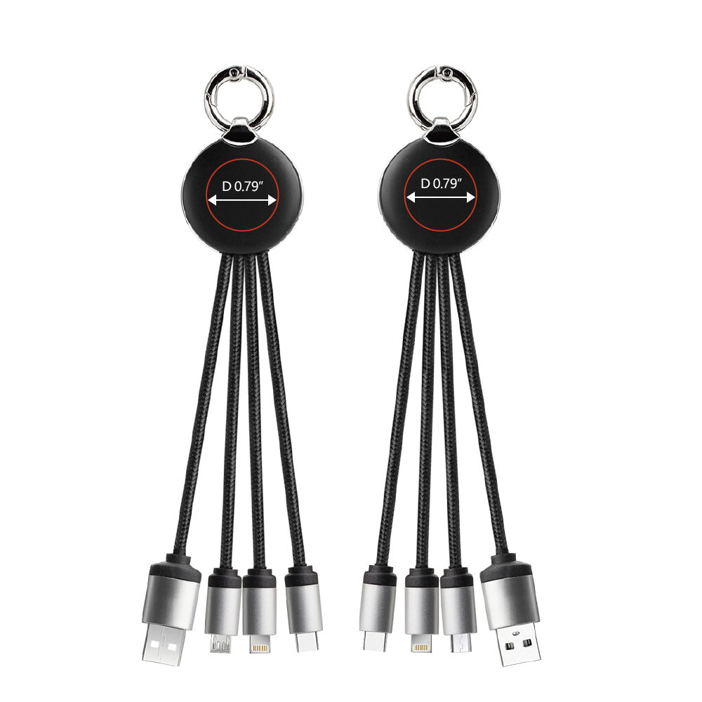 Howe 4 in 1 Light up logo Charging Cable with