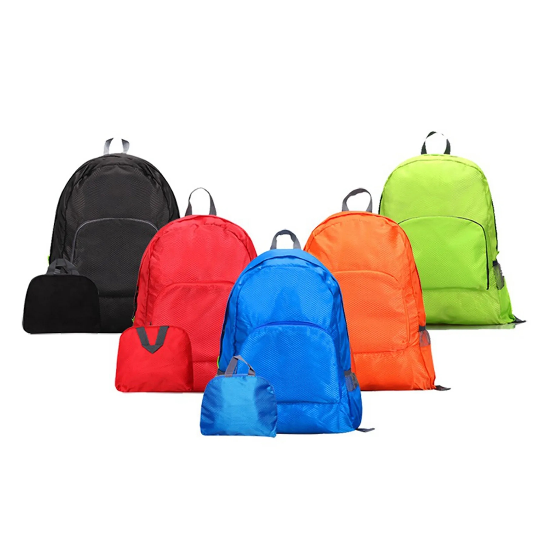 Waterproof Folding Diamond Plaid Backpack 2