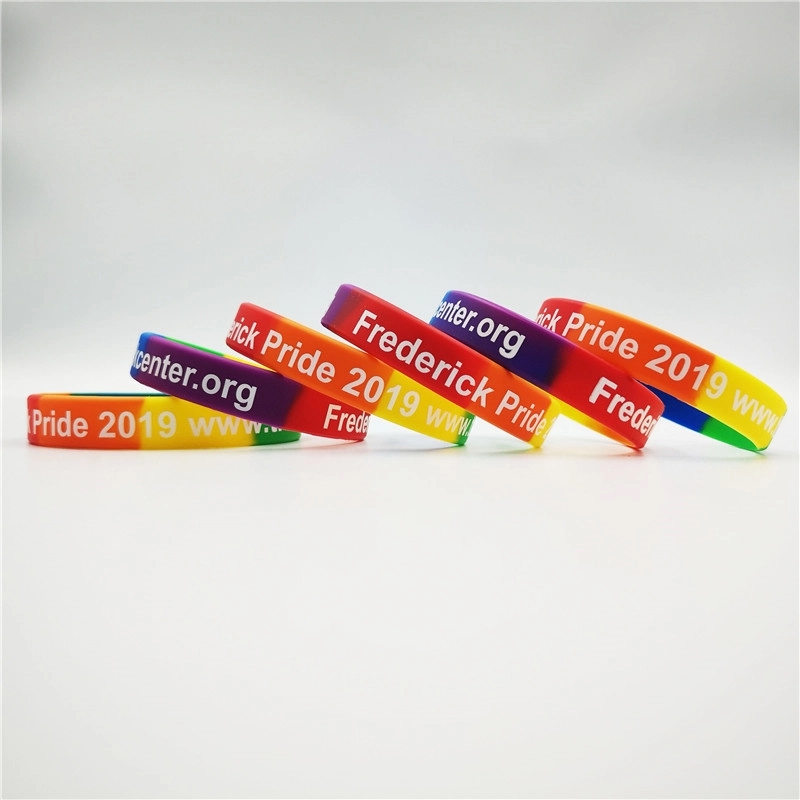 Rainbow Silicone Wristband 1